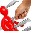 Knife Holder Unique Humanoid Creative Tool Organiser Kitchen Storage Solution Stylish Decor Black