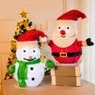 Christmas LED Lighted Santa Claus, Retractable and Collapsible for Indoor Outdoor Christmas Party 50CM (Santa)