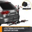 2 Bike Rack for Car SUV Rear Bicycle Holder Carrier Hitch Mount Platform Holder Hatchback Foldable Tilting Design