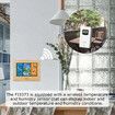 Full-Touch Wireless Meteorological Color Clock Wall Alarm Clock Indoor Outdoor Temperature Humidity Backlight Snooze Function USB Power Color Yellow