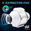 Inline Extractor Fan Exhaust Duct Bathroom Kitchen Room Airflow Ventilator Ventilation System Industrial Commercial Quiet with Speed Controller
