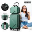 2 Piece Luggage Set Carry On Travel Hard Shell Suitcases Traveller Travelling Rolling Trolley Checked Vanity Bag Lightweight