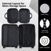 2 Piece Luggage Set Carry On Travel Hard Shell Suitcases Traveller Travelling Rolling Trolley Checked Vanity Bag Lightweight