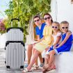 2 Piece Luggage Set Carry On Travel Suitcases Hard Shell Lightweight Traveller Checked Rolling Travelling Trolley Vanity Bag