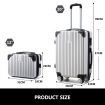 2 Piece Luggage Set Carry On Travel Suitcases Hard Shell Lightweight Traveller Checked Rolling Travelling Trolley Vanity Bag