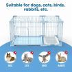 Dog Crate Cat Pet Cage Kennel Bird Rabbit Hutch Enclosure House Puppy Bunny Playpen Metal Toilet Doors Large Blue