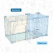 Dog Crate Cat Pet Cage Kennel Bird Rabbit Hutch Enclosure House Puppy Bunny Playpen Metal Toilet Doors Large Blue