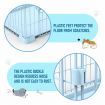 Dog Crate Cat Pet Cage Kennel Bird Rabbit Hutch Enclosure House Puppy Bunny Playpen Metal Toilet Doors Large Blue