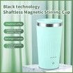 Auto Magnetic Coffee Cup with 3 Speed Mixing Function Stirring Mug with Wireless Mixing Strong Power for Coffee Mocha (Green)