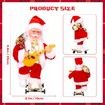 Electric Santa Claus Shaking Head Swing Feet Forward Singing Christmas Music Toywith Guitar Electric Singing Toys Christmas Decorations Toys
