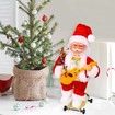 Electric Santa Claus Shaking Head Swing Feet Forward Singing Christmas Music Toywith Guitar Electric Singing Toys Christmas Decorations Toys