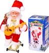 Electric Santa Claus Shaking Head Swing Feet Forward Singing Christmas Music Toywith Guitar Electric Singing Toys Christmas Decorations Toys