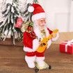 Electric Santa Claus Shaking Head Swing Feet Forward Singing Christmas Music Toywith Guitar Electric Singing Toys Christmas Decorations Toys