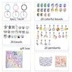 66 Pcs Charm Bracelet Jewelry Making Kit DIY Craft UnicornColorful Beaded for Arts Gril Gift for Teen Kids Ages 5+