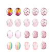 66 Pcs Charm Bracelet Jewelry Making Kit DIY Craft Rainbow Santa Elk Beaded for Arts Gril Gift for Teen Kids Ages 5+(Pink)