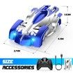 Wall Climbing Remote Control Car 360° Rotating Dual Mode Stunt Car Rechargeable Toy with Headlight Christmas Gifts-Blue