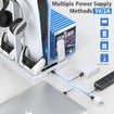 PS5 Stand with PS5 Controller Charging Station & Dual Suction Cooling Fans,PS5 Cooling Station,PS5 Controller Charger Game Organizer,PS5 Vertical Stand