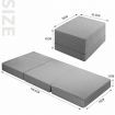 Folding Foam Mattress Trifold Sofa Bed Camping Floor Portable Sleeping Mat Extra Thick Cushion Removable Cover Cot Size