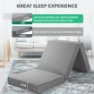 Single Foam Mattress Trifold Sofa Bed Foldable Sleeping Camping Floor Portable Mat Cushion with Removable Cover