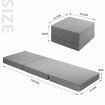 Single Foam Mattress Trifold Sofa Bed Foldable Sleeping Camping Floor Portable Mat Cushion with Removable Cover