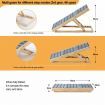 Dog Pet Ramp Stair 3 Steps for Bed Car Couch Sofa Puppy Cat Ladder Folding 4 Height Adjustable Portable 2 in 1 Indoor Outdoor