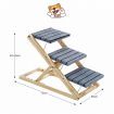 Dog Pet Ramp Stair 3 Steps for Bed Car Couch Sofa Puppy Cat Ladder Folding 4 Height Adjustable Portable 2 in 1 Indoor Outdoor
