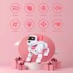 RC Robot Electronic Dog Pets Programmable Interactive Smart Dancing Walking Voice Control Gifts for Kids Age 3+(Pink)