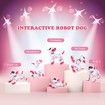 RC Robot Electronic Dog Pets Programmable Interactive Smart Dancing Walking Voice Control Gifts for Kids Age 3+(Pink)