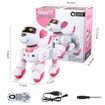 RC Robot Electronic Dog Pets Programmable Interactive Smart Dancing Walking Voice Control Gifts for Kids Age 3+(Pink)