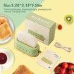 Desk Decor Toaster Lamp,Rechargeable Small Lamp with Smile Face Toast Bread Cute Toaster Shape Room Decor Night Light for Bedroom,Bedside,Living Room,Dining,Desk Decorations,Gift (Green)