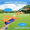 3 Pack Airplane Launcher Toys,2 Flight Modes LED Foam Glider Catapult Plane Toy for Boys,Outdoor Flying Toys Birthday Gifts for Boys Girls Age3+