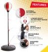 Punching Bag for Kids,Adjustable Kids Punching Bag with Stand,Boxing Bag Set Toy for Boys & Girls,Age 3+ (Red White)