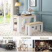Dining Room Table Kitchen Coffee Tea Dinner Breakfast Living Room Office Working Furniture Decor 4 Seater Pub Bistro Restaurant Cafe Modern