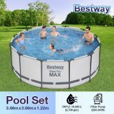 Bestway Premium Round Pool Set Above Ground Luxury Swimming Bath Spa 3.66m x 1.22m