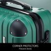 2 Piece Luggage Set Carry On Travel Suitcases Cabin Hard Shell Case Bags Lightweight Rolling Trolley with Wheels TSA Lock Green