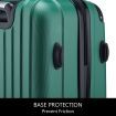 2 Piece Luggage Set Carry On Travel Suitcases Cabin Hard Shell Case Bags Lightweight Rolling Trolley with Wheels TSA Lock Green