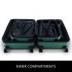 2 Piece Luggage Set Carry On Travel Suitcases Cabin Hard Shell Case Bags Lightweight Rolling Trolley with Wheels TSA Lock Green