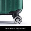 2 Piece Luggage Set Carry On Travel Suitcases Cabin Hard Shell Case Bags Lightweight Rolling Trolley with Wheels TSA Lock Green