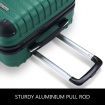 2 Piece Luggage Set Carry On Travel Suitcases Cabin Hard Shell Case Bags Lightweight Rolling Trolley with Wheels TSA Lock Green