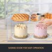 2 Tier Cupcake Cabinet Display Shelf Unit Acrylic Cake Bakery Case Stand Model Donut Pastry Toy Showcase 5mm Thick Transparent