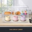 2 Tier Cupcake Cabinet Display Shelf Unit Acrylic Cake Bakery Case Stand Model Donut Pastry Toy Showcase 5mm Thick Transparent