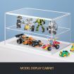 2 Tier Cupcake Cabinet Display Shelf Unit Acrylic Cake Bakery Case Stand Model Donut Pastry Toy Showcase 5mm Thick Transparent