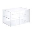 2 Tier Cupcake Cabinet Display Shelf Unit Acrylic Cake Bakery Case Stand Model Donut Pastry Toy Showcase 5mm Thick Transparent