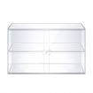 2 Tier Cupcake Cabinet Display Shelf Unit Acrylic Cake Bakery Case Stand Model Donut Pastry Toy Showcase 5mm Thick Transparent