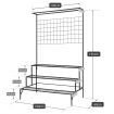 Black Plant Stand 3 Tiers Metal Hanging Pot Holder Flower Shelf Outdoor Indoor Corner Planter Garden Storage Rack Large