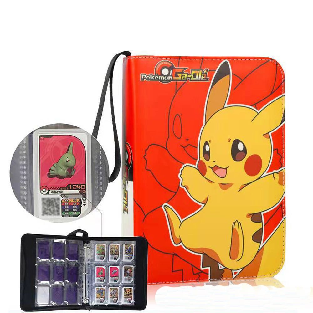 9 Pocket Pokemon Card Binder, 900 Cards Trading Card Binder Holder for Boys Girls Gift 33x27cm