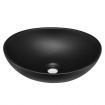 Black Bathroom Sink Basin Vessel Wash Washing Vanity Bowl Countertop Above Counter Toilet Bath Hand Modern Oval Ceramic