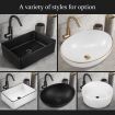 Black Bathroom Sink Vessel Wash Washing Basin Vanity Above Counter Hand Toilet Bowl Countertop Modern Bath Ceramic Rectangle