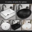 White Bathroom Sink Vessel Washing Basin Vanity Hand Wash Bowl Above Counter Bath Toilet Countertop Modern Ceramic Rectangle