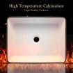 White Bathroom Sink Vessel Washing Basin Vanity Hand Wash Bowl Above Counter Bath Toilet Countertop Modern Ceramic Rectangle